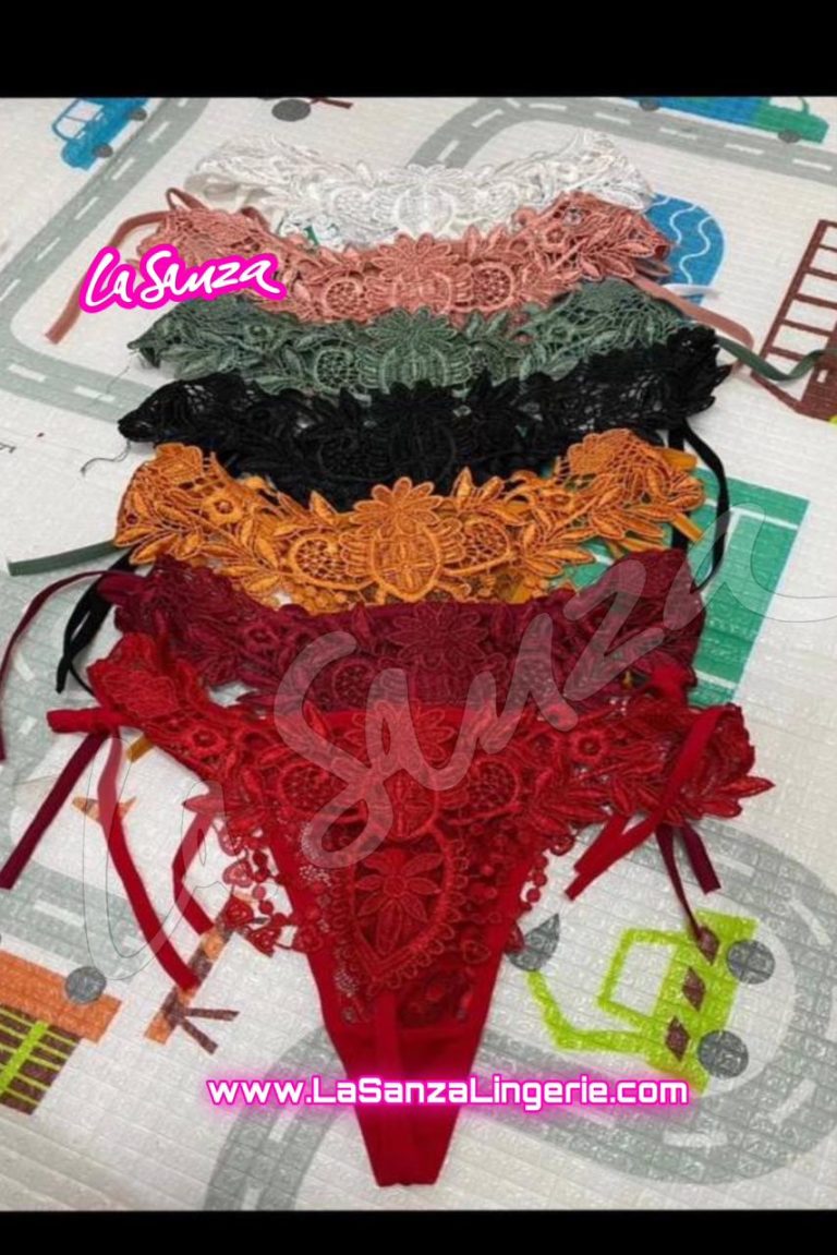 lace floral thong