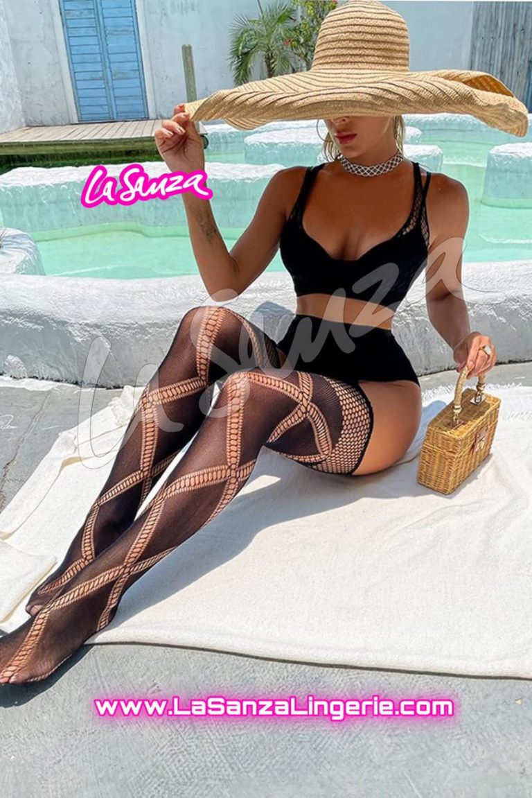 Seductive Two-Piece Mesh Lingerie Set