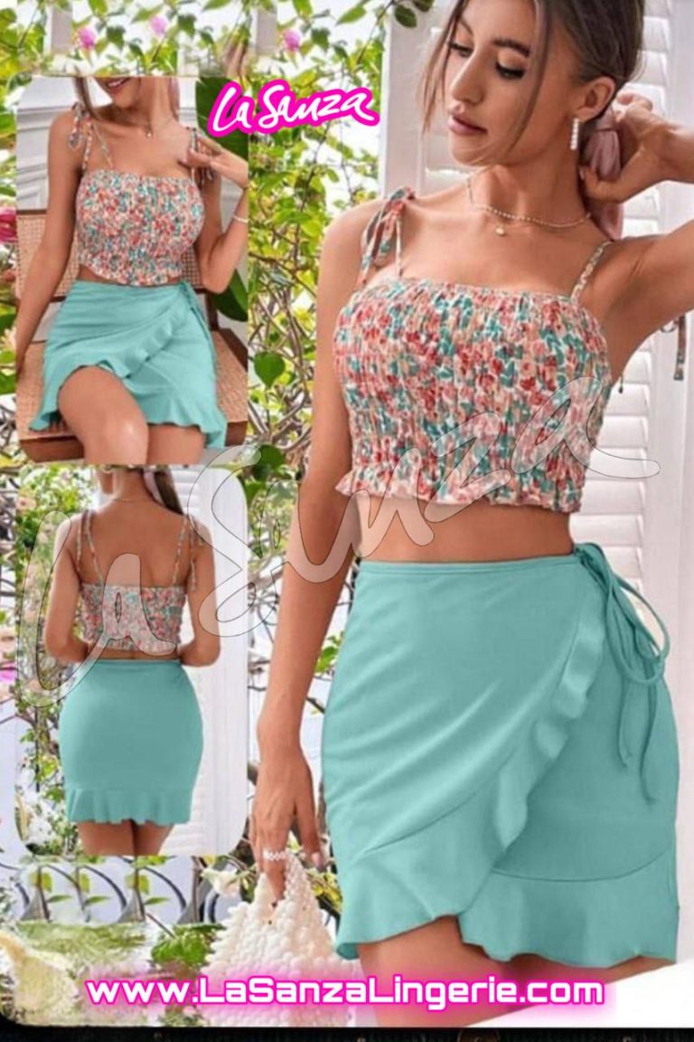 Chic Floral Ruffle Set