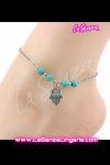 Turquoise Hamsa Ankle Bracelet