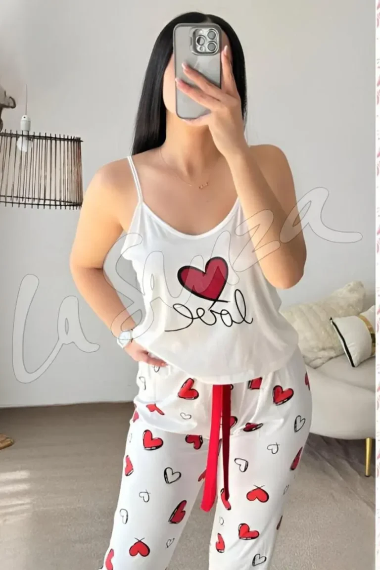 Love Print Pajama Set