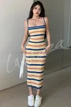 Chic Flattering Striped Dress