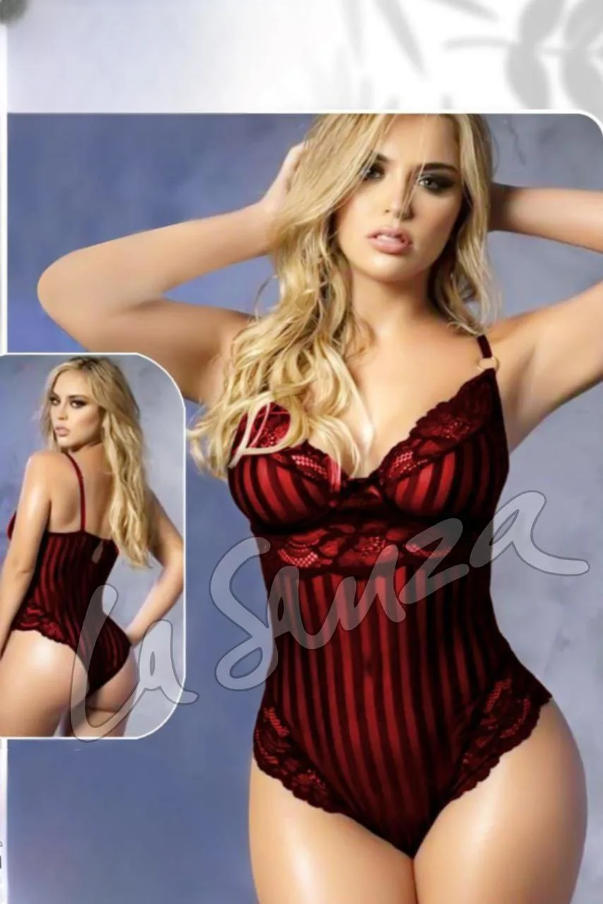 Flawless Sheer Striped Bodysuit2