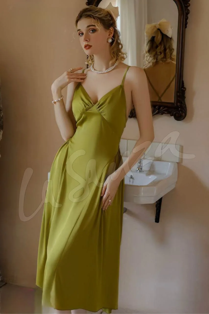 Satin Midi Dress1
