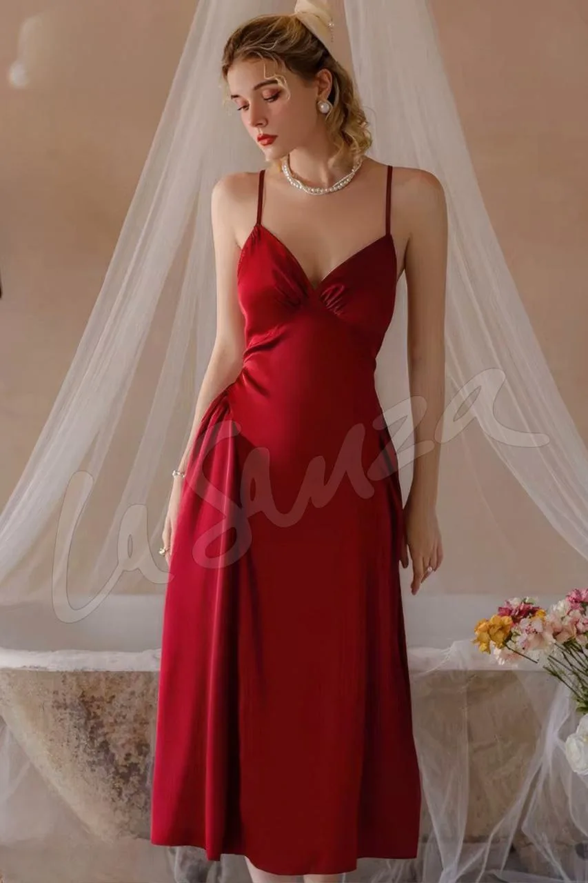 Satin Midi Dress4