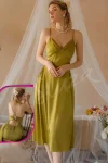 Romantic Satin Midi Dress