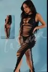 shredded dress