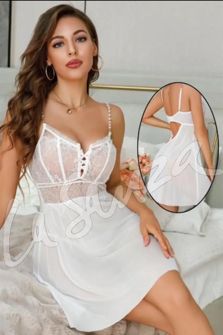 Elegant Lace Nightdress Slip1