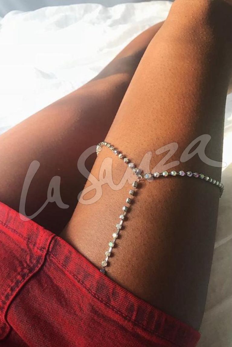 crystal thigh chain
