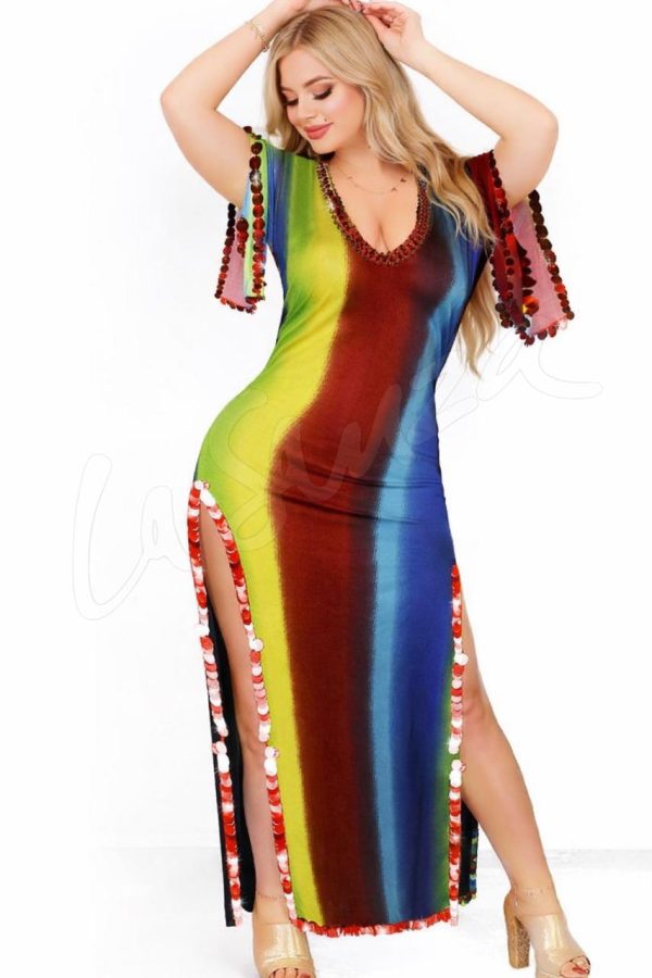 Vibrant Flirty Sequin Dancewear