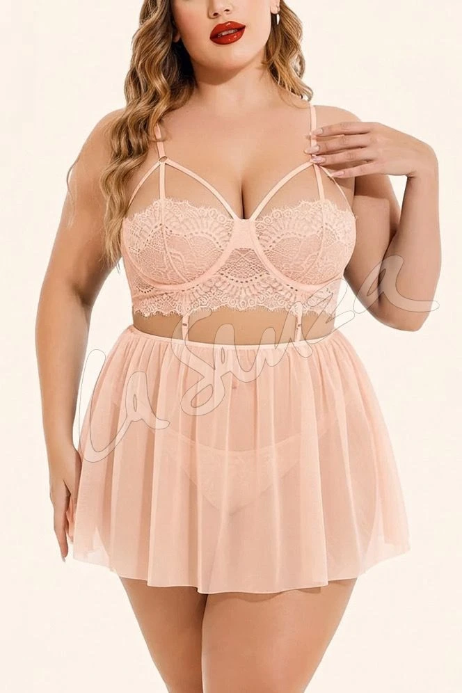 Sultry Bold Lace Babydoll-1