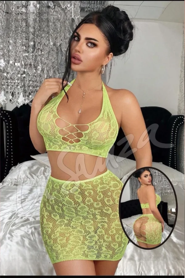 Flirty Glam Neon Lace