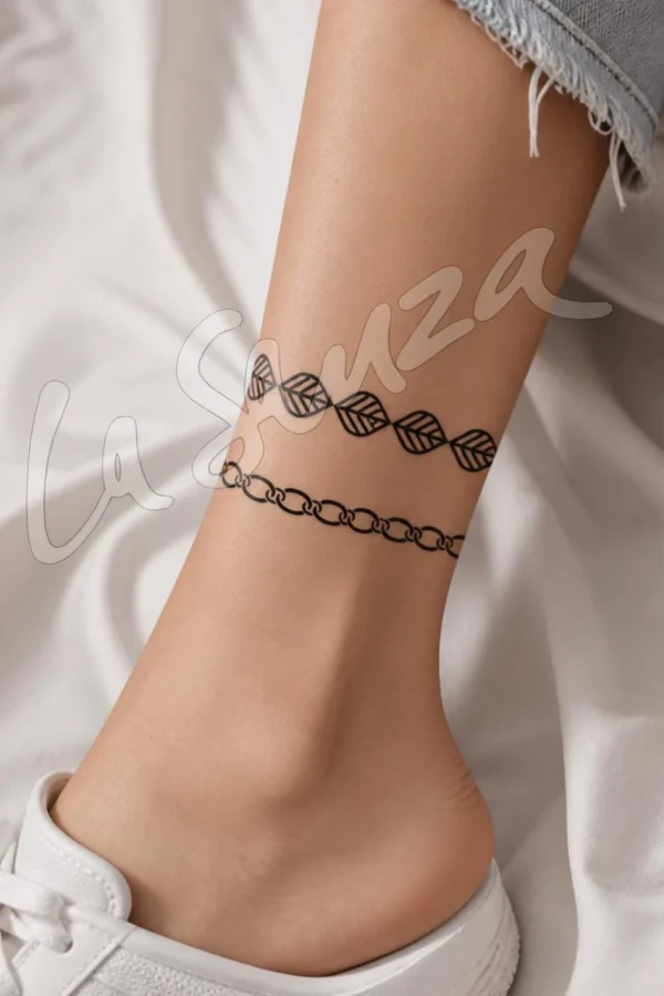 Elegant Seductive Ankle Tattoo