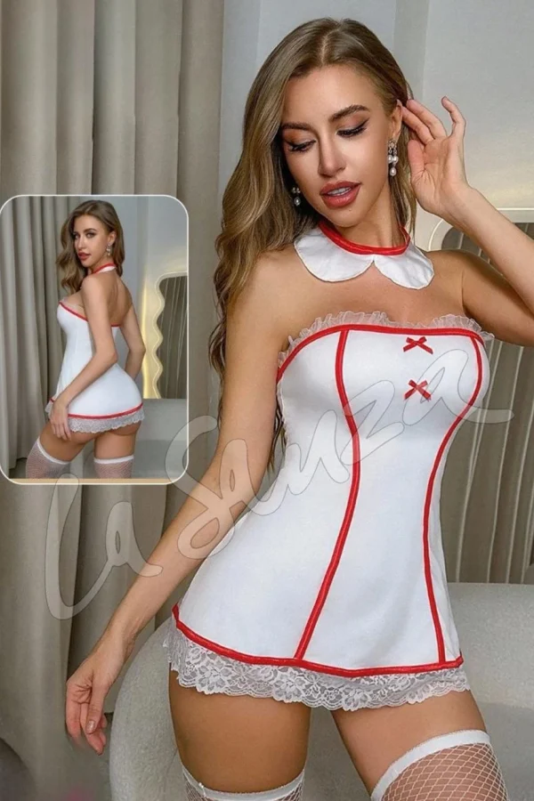 Flirty Nurse Lace Babydoll