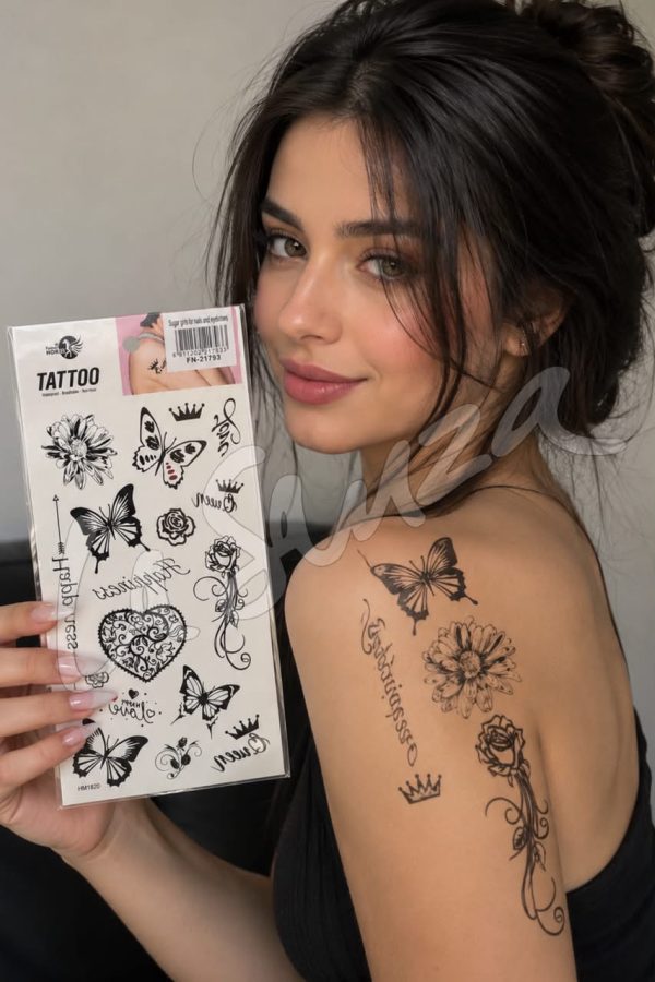 Butterfly Rose Tattoo