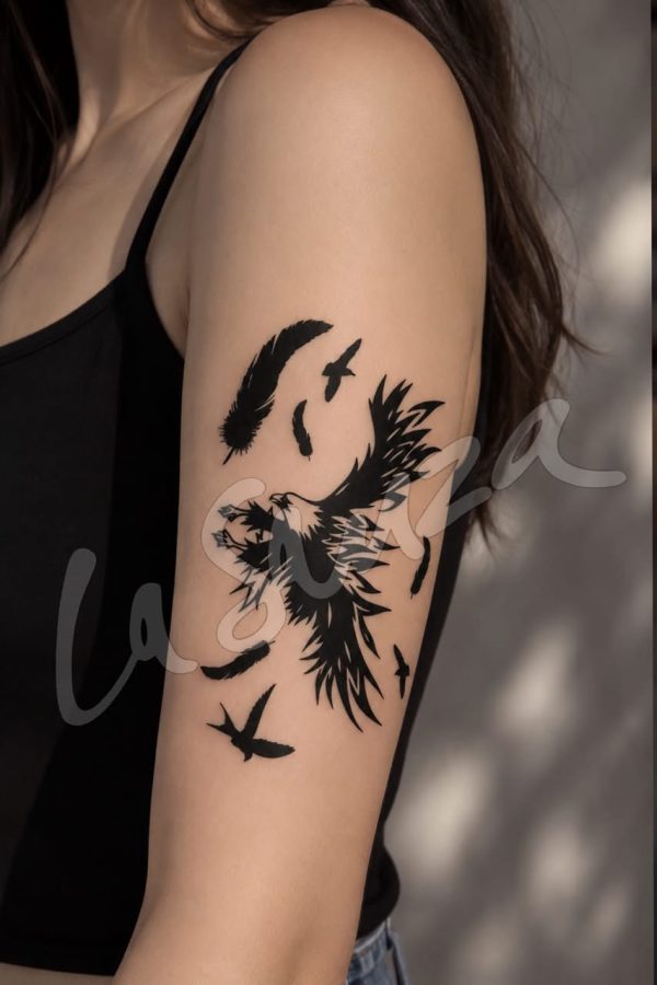 Flying Eagle Temporary Tattoo Sticker