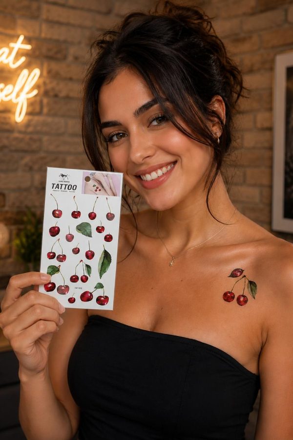 Cherry Temporary Tattoo Sticker