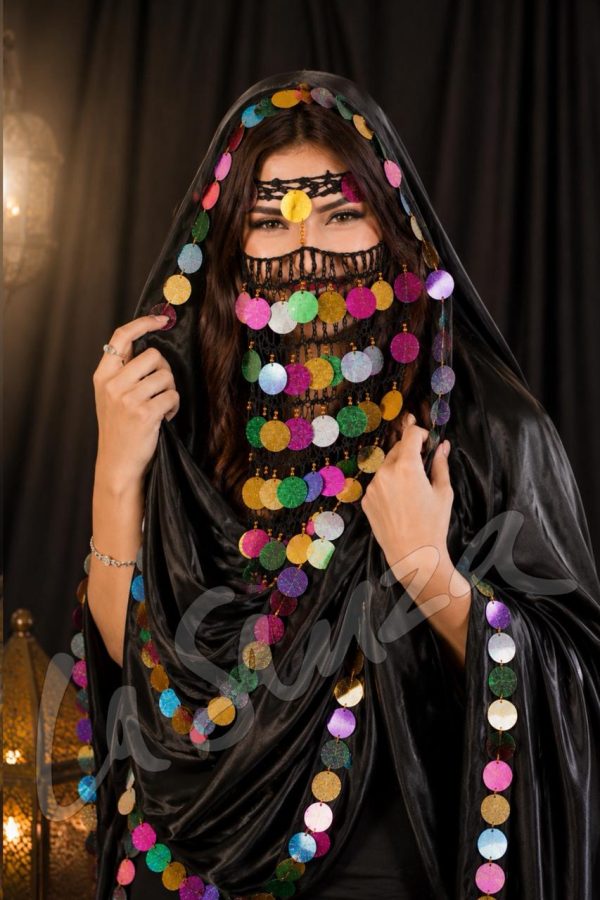 Colorful Coin Face Veil