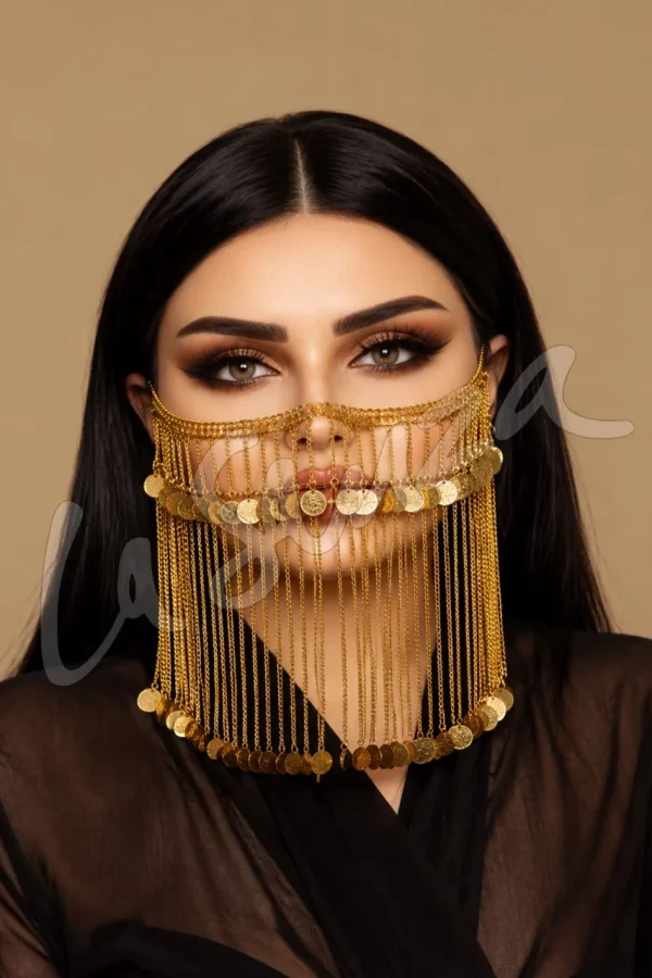 Golden Coin Face Veil