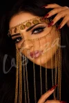 Golden Coin Chain Face Veil