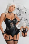 lasanza-midnight-gothic-lace-teddy-front-view