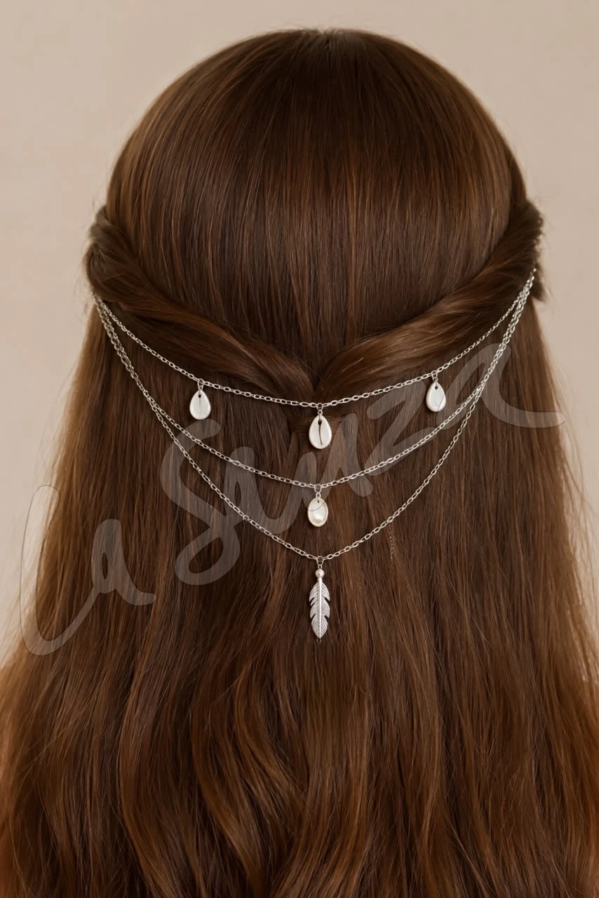 lasanza-silver-layered-shell-feather-hair-chain-front